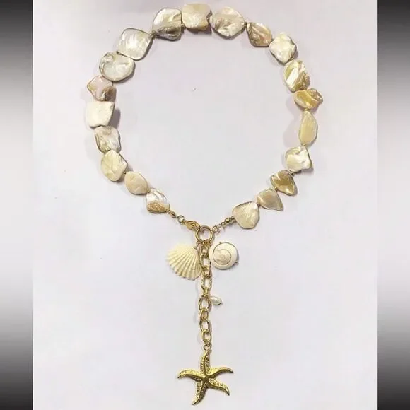Summer shell necklace S768 - Picture 2 of 4